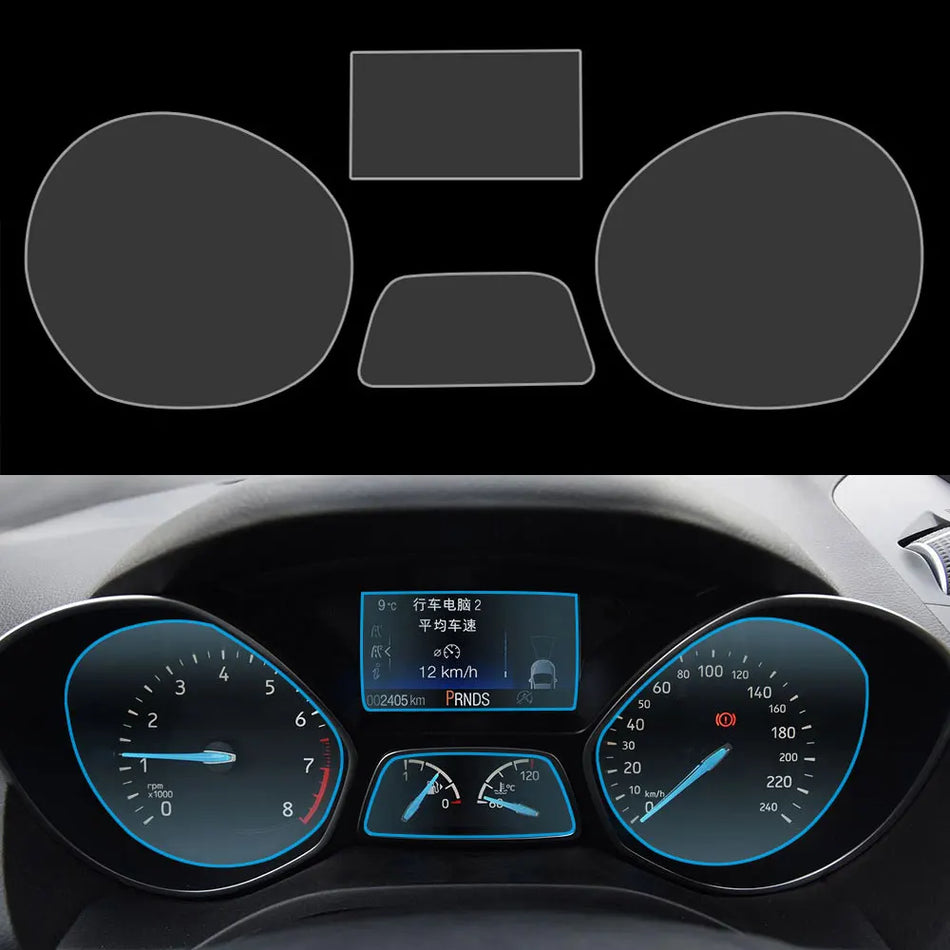 Pellicola protettiva per schermo cruscotto per Ford Kuga Escape 2014-2018, PVC trasparente, resistente ai graffi