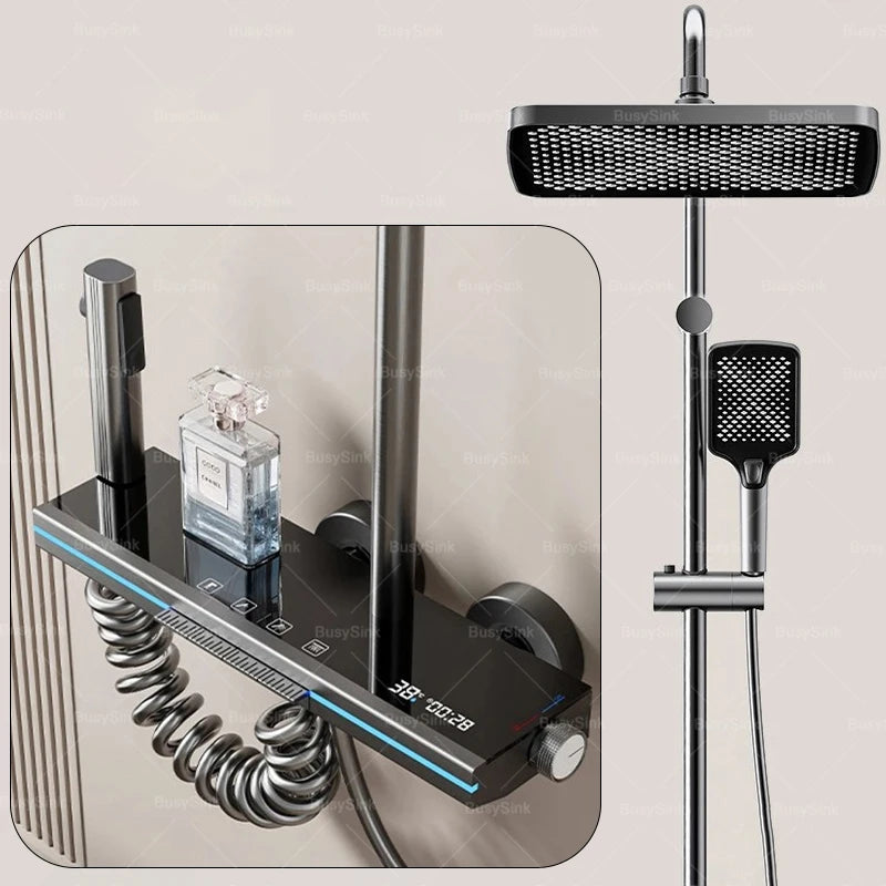Sistem de duș BusySink – Ecran digital și lumină ambientală