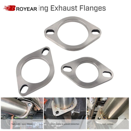 304 Stainless Exhaust Pipe Flange Connector Joint 2 Bolt 52mm 64mm 77mm by InterCyprus Trading Ltd