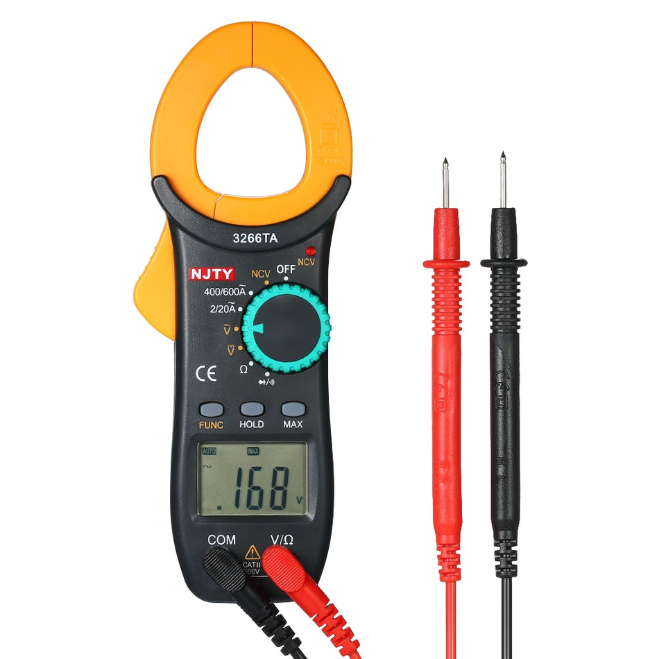 Digital Clamp Meter Multimeter 2000 Counts Auto Range ACDC