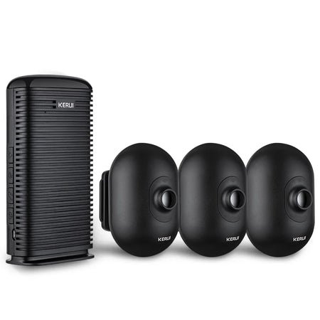 KERUI DW9 Garage Alarm Wireless Driveway Welcome Burglar Alarm Waterproof Outdoor PIR Motion Sensor Detector Security Protection 1 alarm 3 sensor / AU Plug