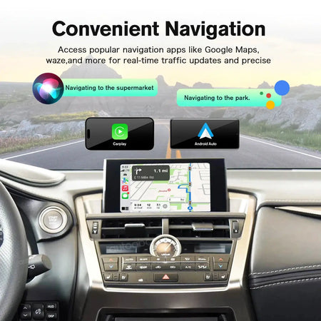 Wireless CarPlay Android Auto For Lexus RC CT LS LX LC UX GX NX RX IS ES GS 2014-2019 Support Mirror Link Navigation Functions by InterCyprus Trading Ltd