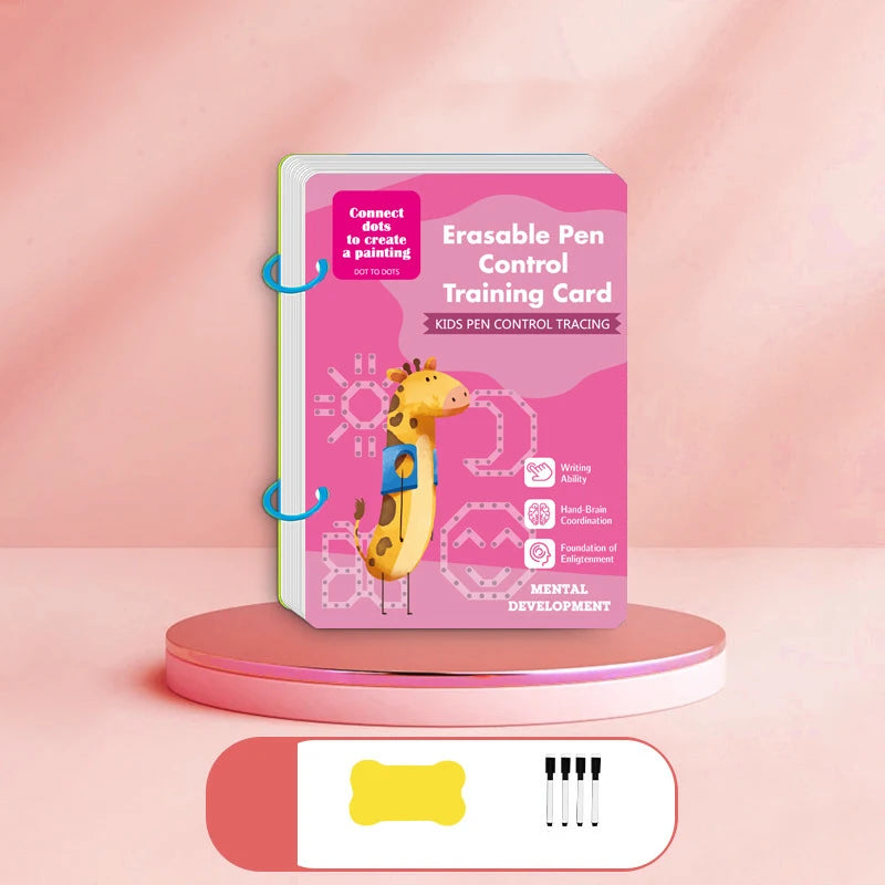 Reusable Montessori Magic Practice Copybook for Child Handwriting Education Connect dots