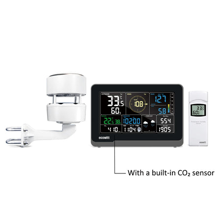 Ecowitt Essense3 Wireless Weather Station with 7.5'' Display - Complete Weather Monitoring System WS3912 / 915MHz (US Plug)