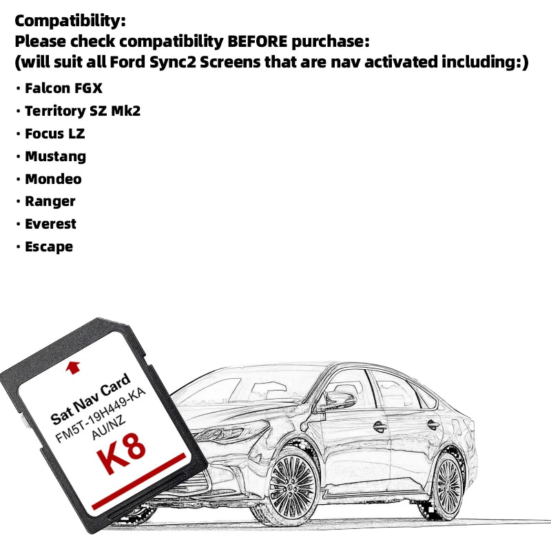 FM5T-19H449-KA &ndash; AU NZ Maps Included For Ford Sync2