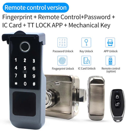 VD06-TTLOCK &ndash; Waterproof Bluetooth Fingerprint Rim Lock VD06-TTLOCK-remote