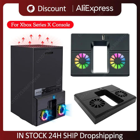 ALLOYSEED Vertical Stand Cooling Fan Dock for Xbox Series X
