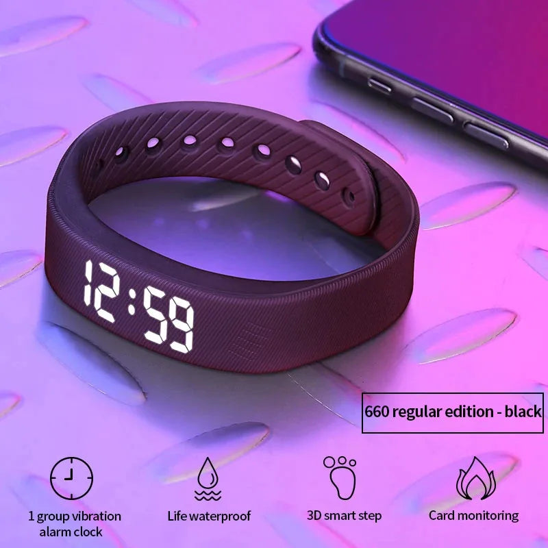 W5Sv Smart Bracelet with Vibration Alarm, Pedometer &amp; Sleep Tracker