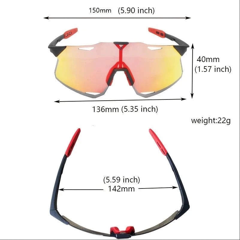 Γυαλιά ποδηλασίας UV400 Υπερβολικά Ελαφριά Unisex MTB Δρόμου