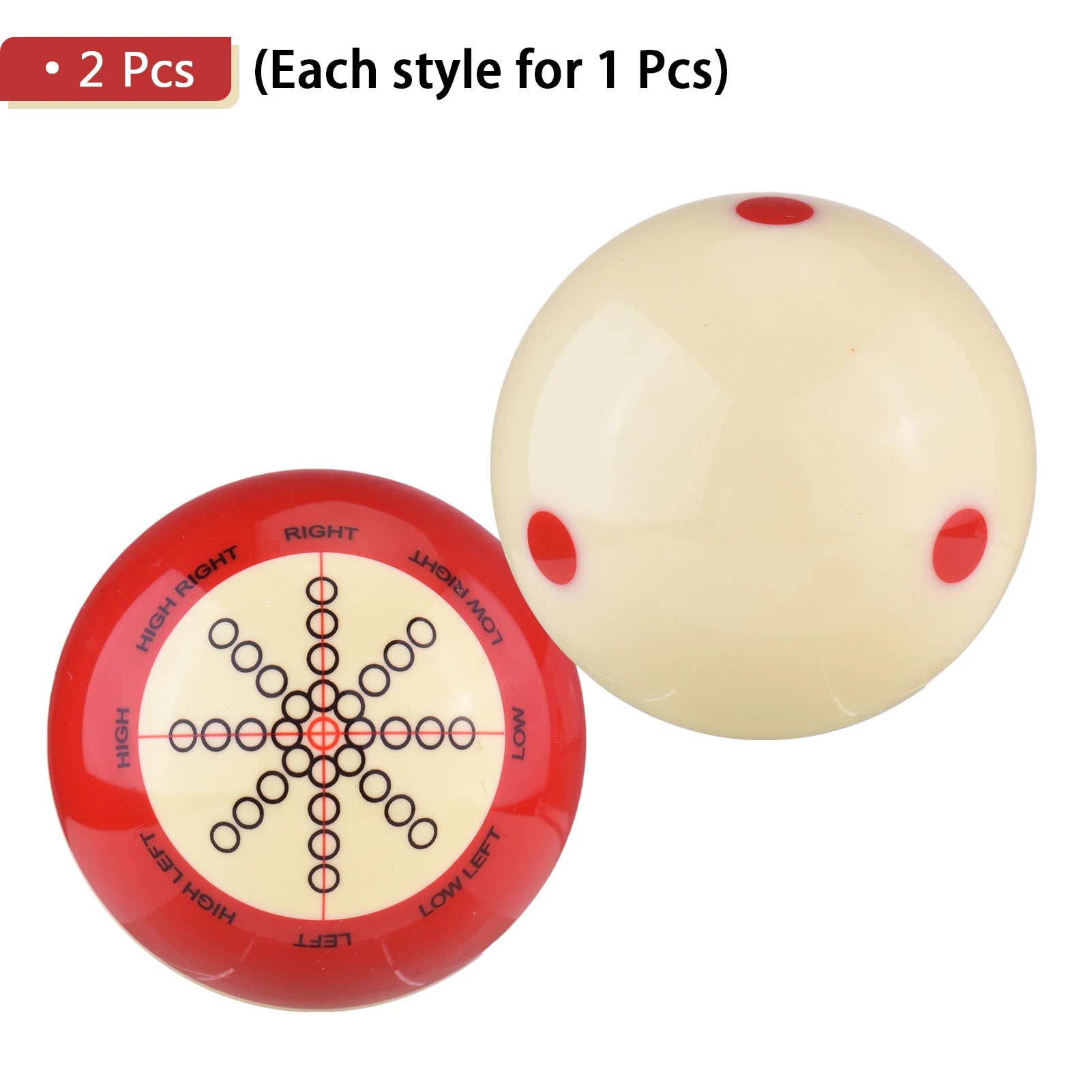 Red White Resin Billiard Ball &ndash; Long Lifespan Resin