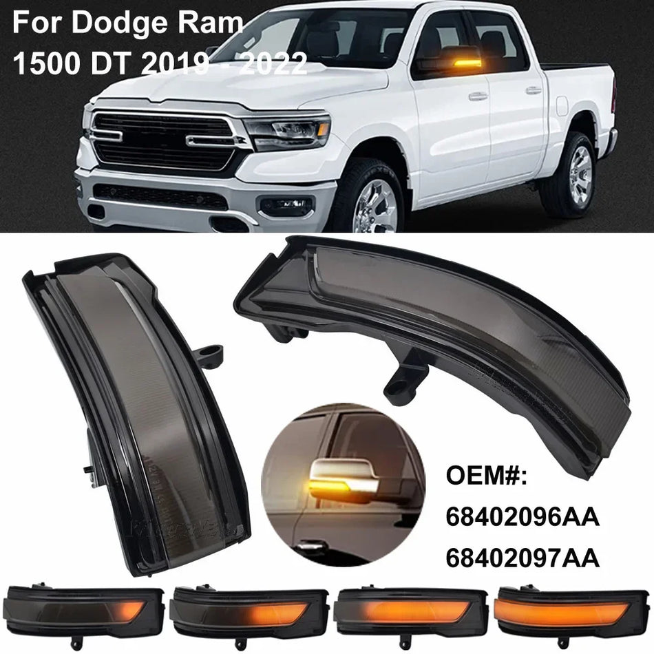 Espejos Retrovisores LED con Señales de Giro para Dodge Ram 1500 DT 2019-2022
