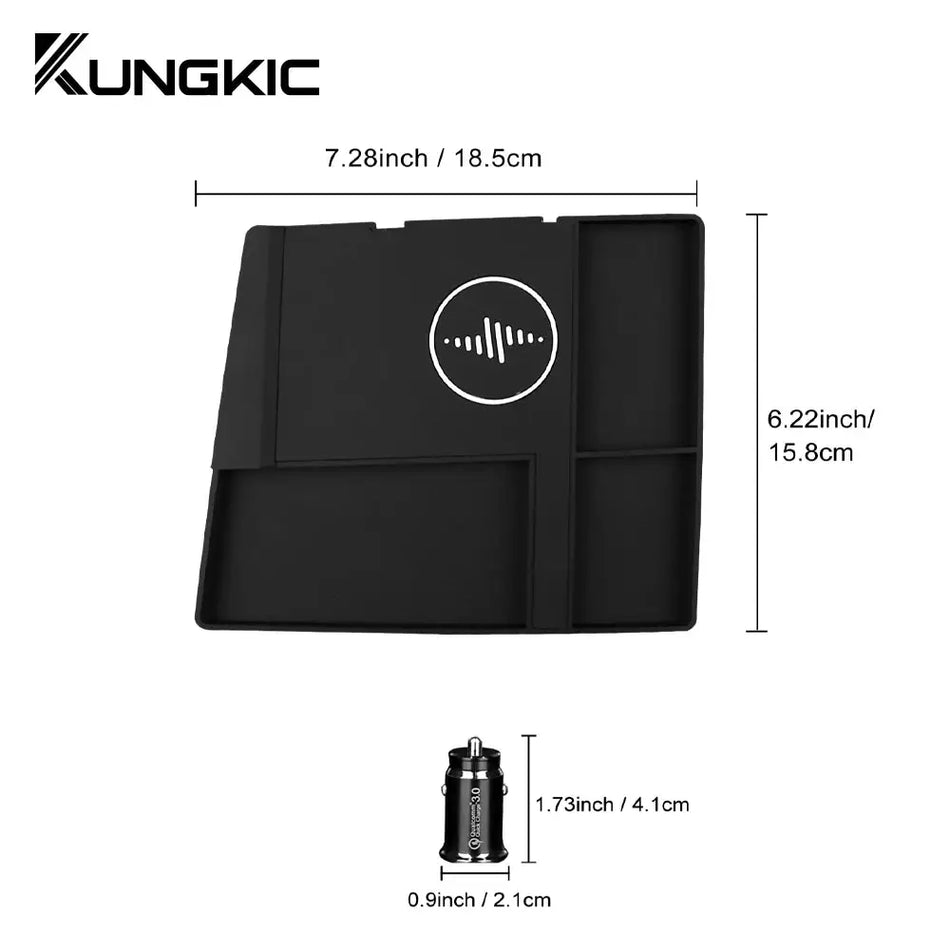 Car Wireless Phone Charger for Hyundai Elantra SEL Avante CN7 2021-2024 With 15W Fast Charge by InterCyprus Trading Ltd
