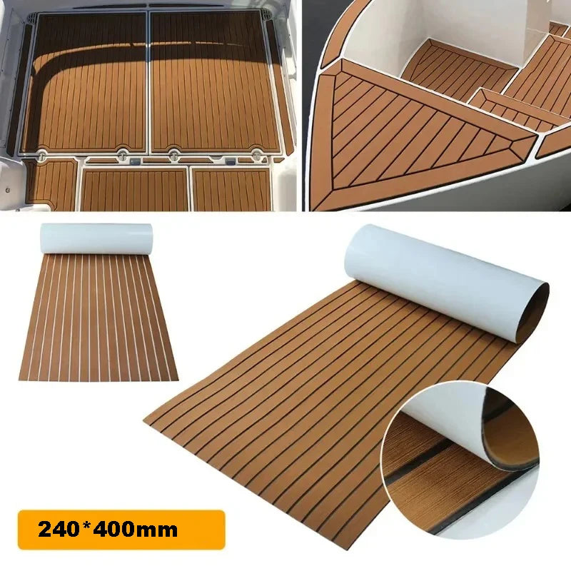 2400x400mm Self-Adhesive EVA Foam Boat Decking - Faux Teak