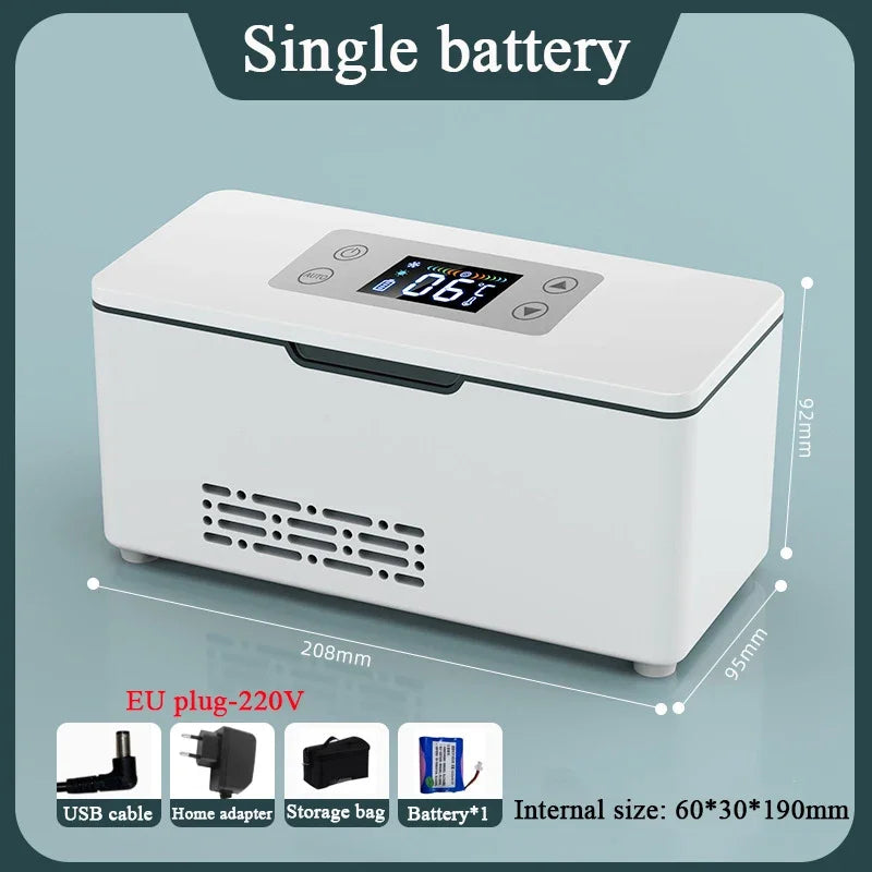 Dawupine Car Portable Refrigerated Box &ndash; Insulin Storage Single battery-EU