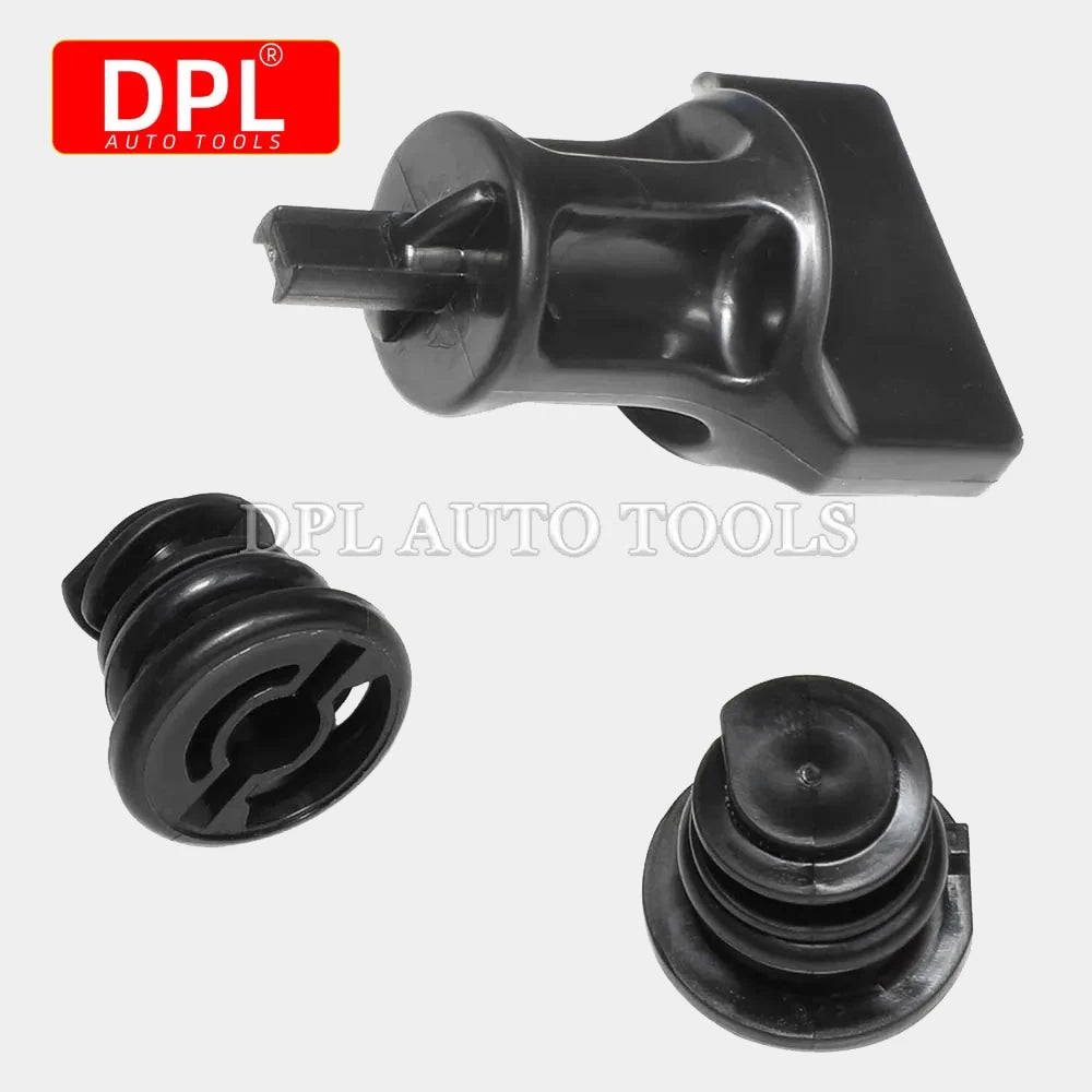 Volkswagen &amp; Audi Oil Drain Plug Kit: 3 Pack with Removal Tool for 1.8L &amp; 2.0L Engines black