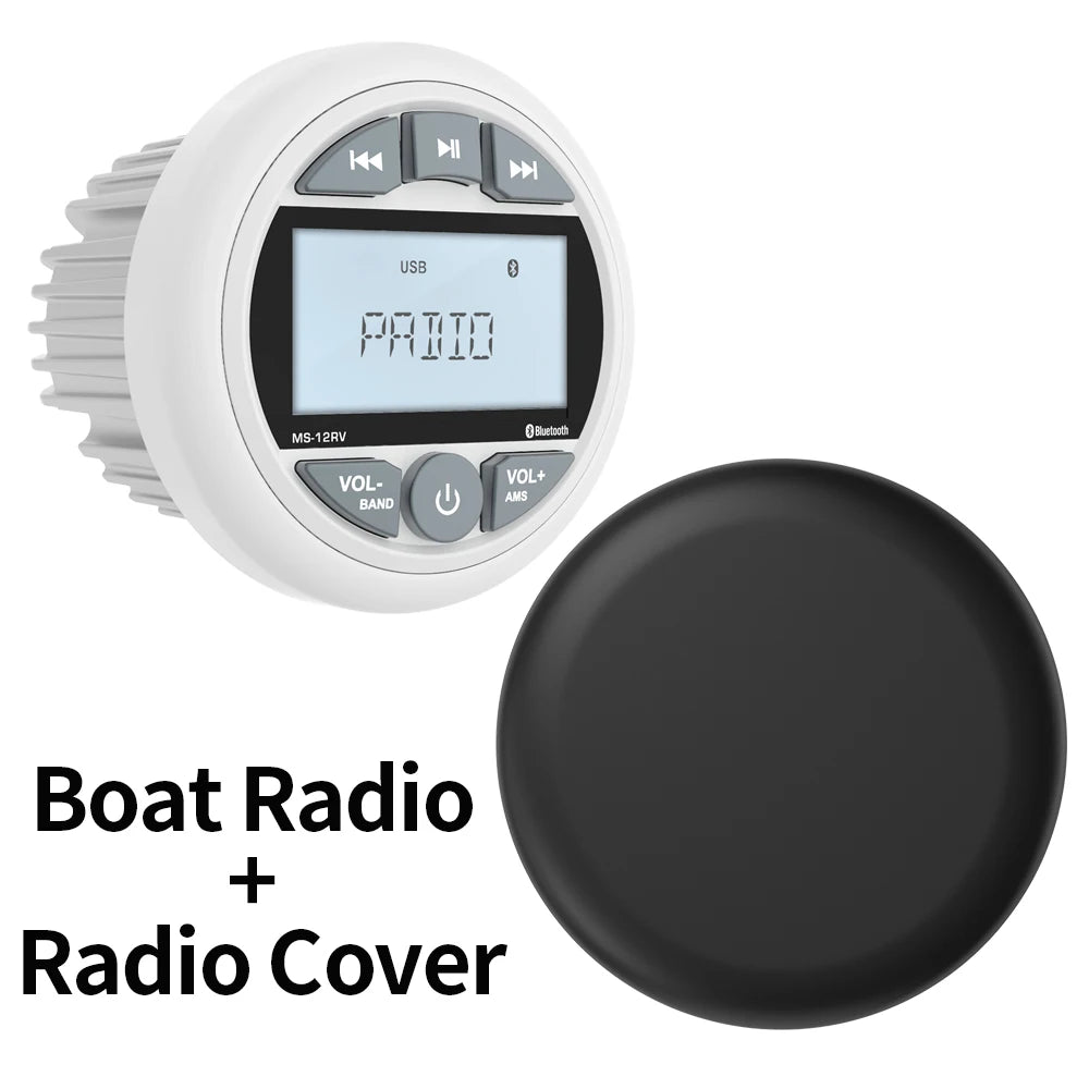 AKAMATE Marine Radio FM AM Bluetooth &ndash; Waterproof USB Radio and Cover