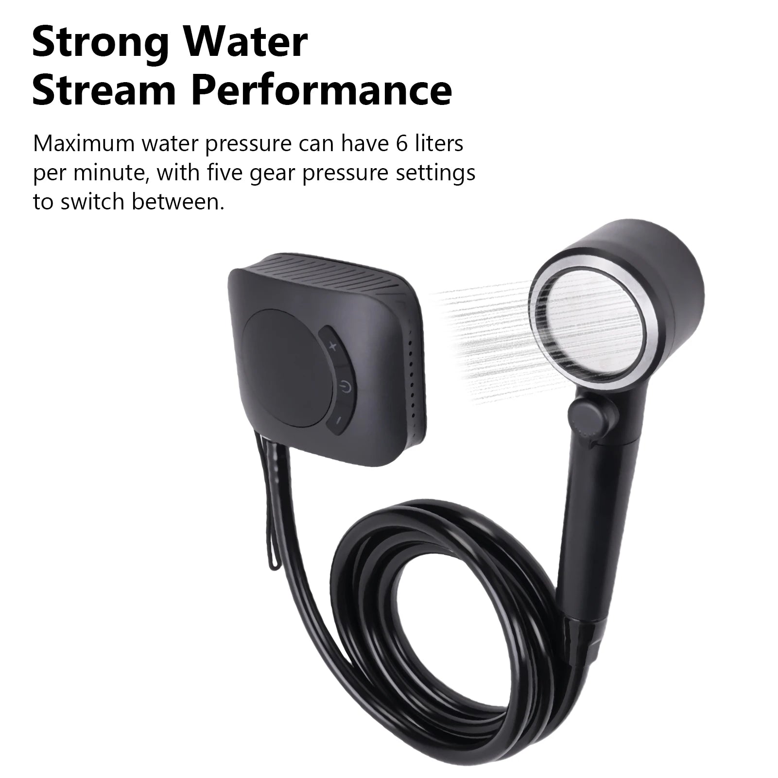 Camping Shower 3.6V 8000mAh &ndash; Large Capacity Battery