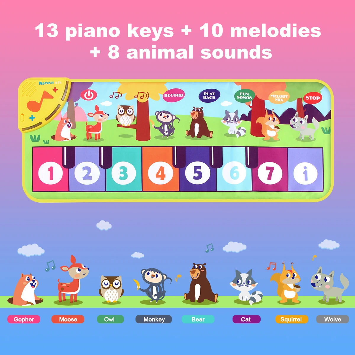 Music Piano Dance Mat &ndash; Educational Fun with Animal Sounds