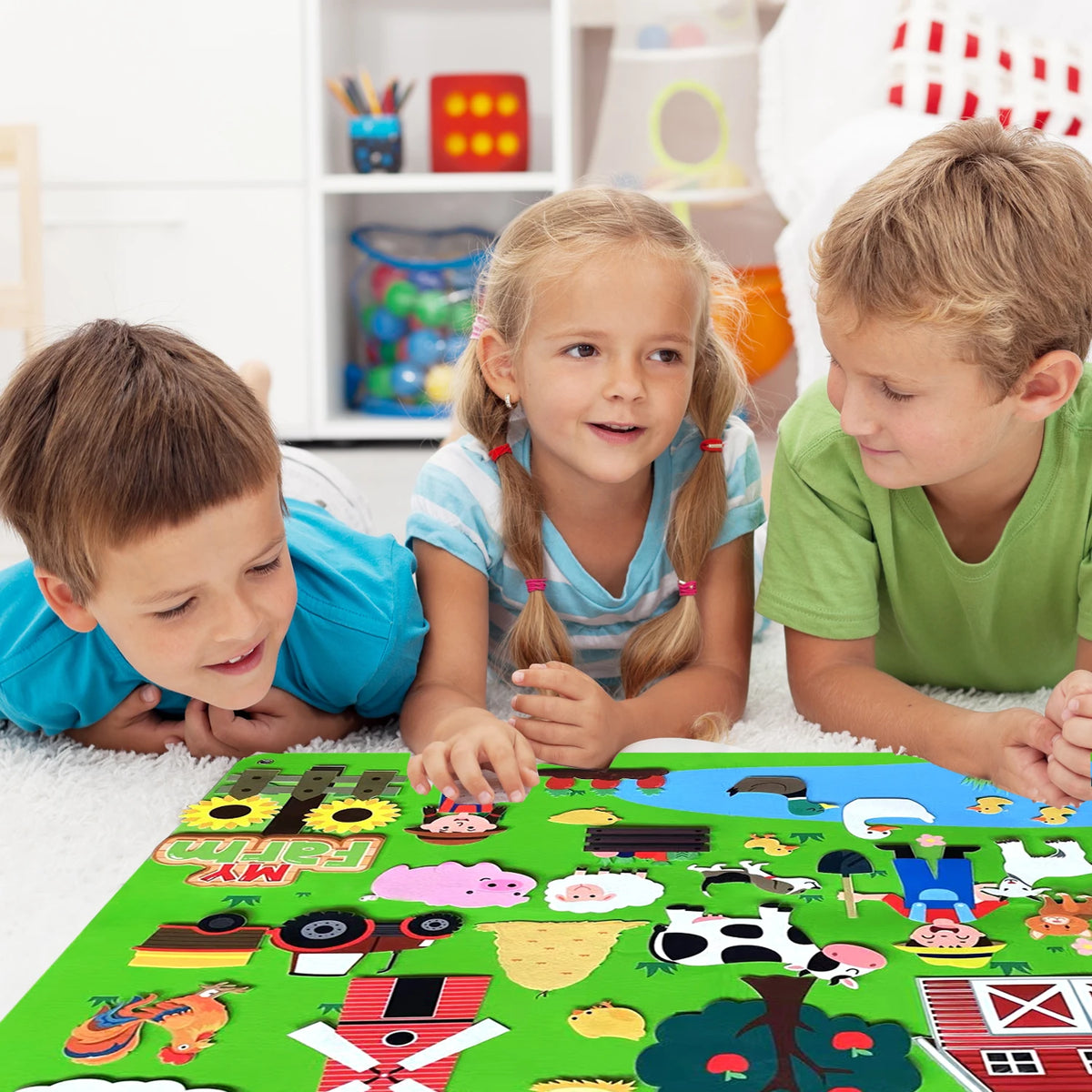 33 Piece Farm Animal Puzzle Toys &ndash; Interactive Wall Mounted