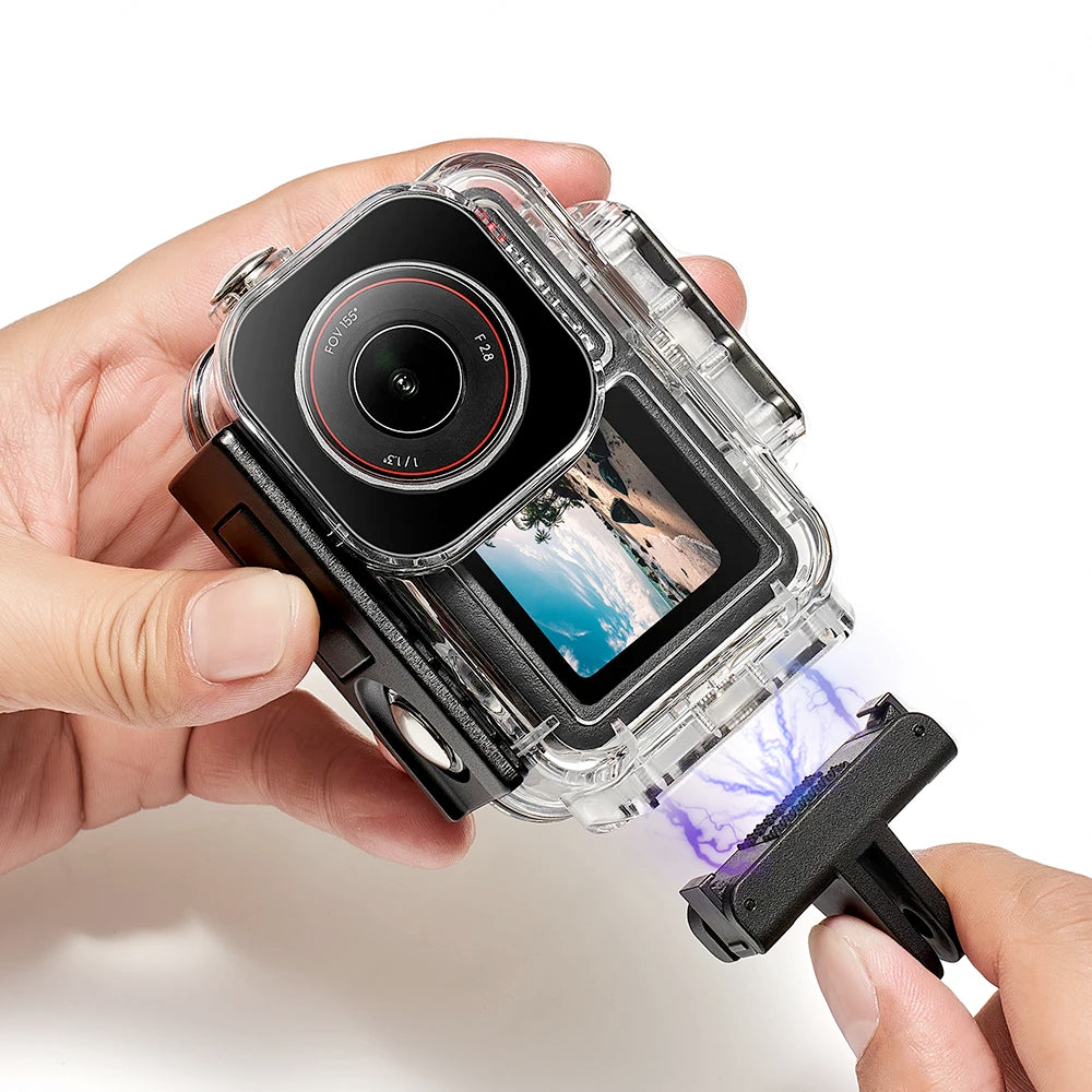 60m Waterproof Case For DJI Osmo Action &ndash; Two Claw Adapter