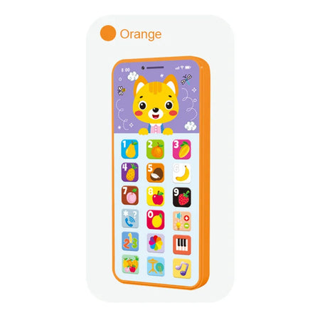 Children Simulation Phone Toy &ndash; Light And Sound Education Orange