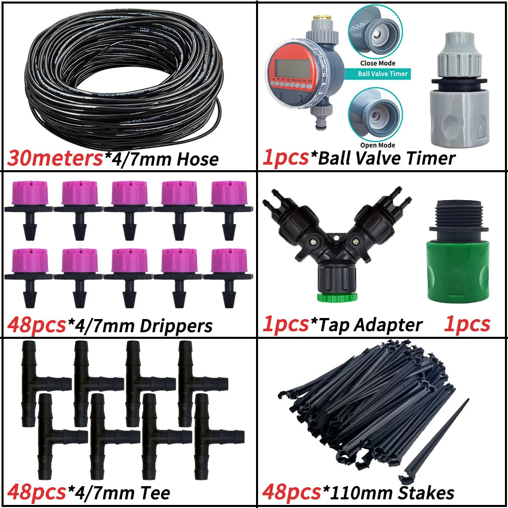 Oasis 5-50M Garden Micro Drip Irrigation Kit &ndash; Auto Watering 30M KIT-D