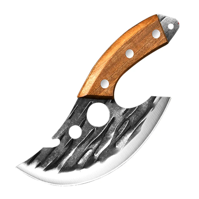 Forged Viking Meat Cleaver &amp; Boning Knife Set Knife B