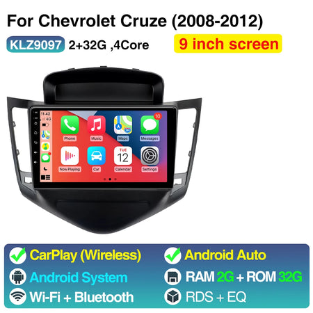 Chevrolet Cruze Car Radio 2008-2012 - CarPlay Android 9inch 2 32G