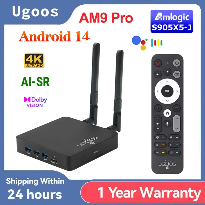 Prémiový Metalový Smart TV Box Android 14 s 4GB 64GB 4K Mediaplayerom