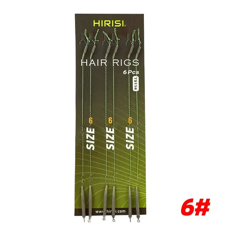 Six X Carp Rigs Ready Made Hook Link Terminal Tackle TS114 Size 6