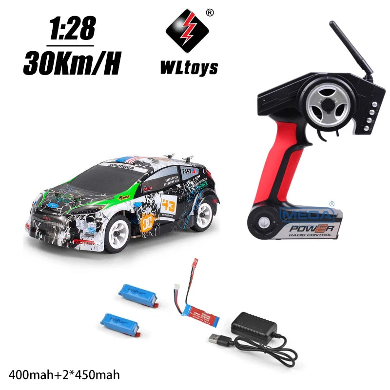 WLtoys 284161 1/28 4WD High-Speed RC Car - 30Km/H Off-Road Drift Racer 3B No Box