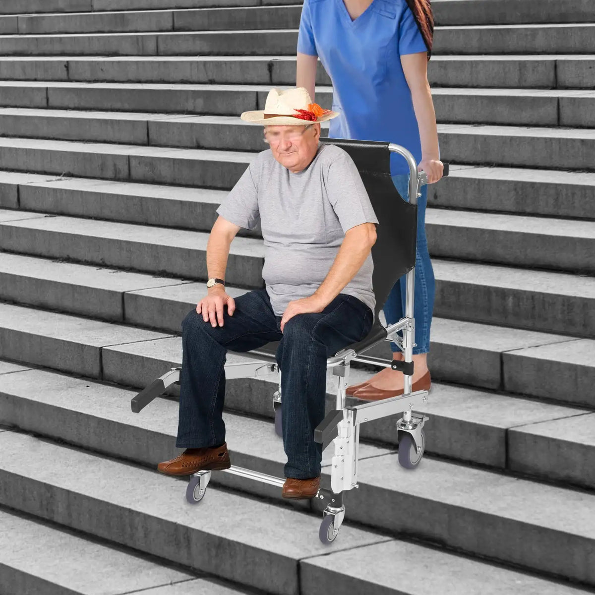 Stair Climbing Wheelchair Foldable &ndash; Ultra Lightweight