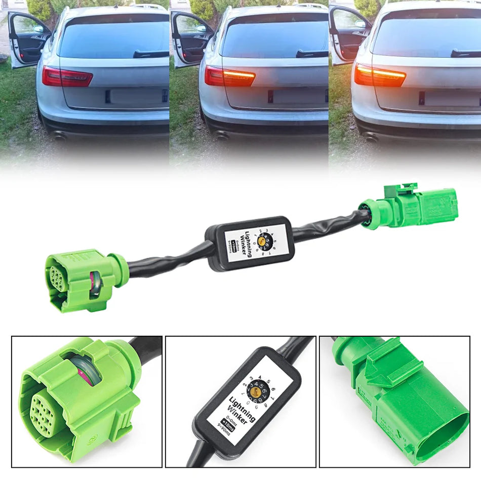 Dynamic LED Turn Signal Taillight Module Cable Harness for Audi A6 S6 RS6 4G C7
