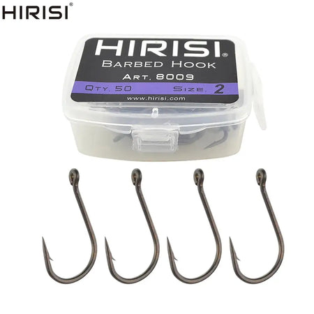 High Carbon Steel Micro Barbed Carp Hooks 50Pcs 2 4 6 8 2