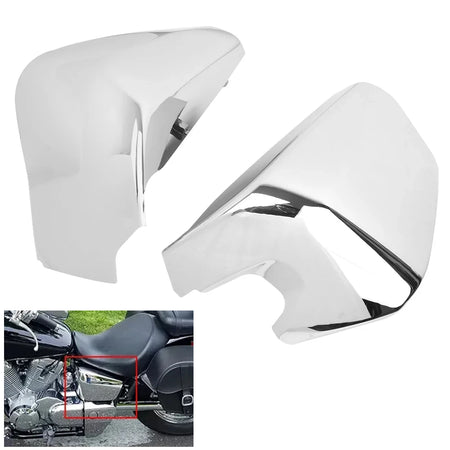Motorcycle Chrome Battery Side Cover Fairing &ndash; Premium Protection for Honda Shadow Models