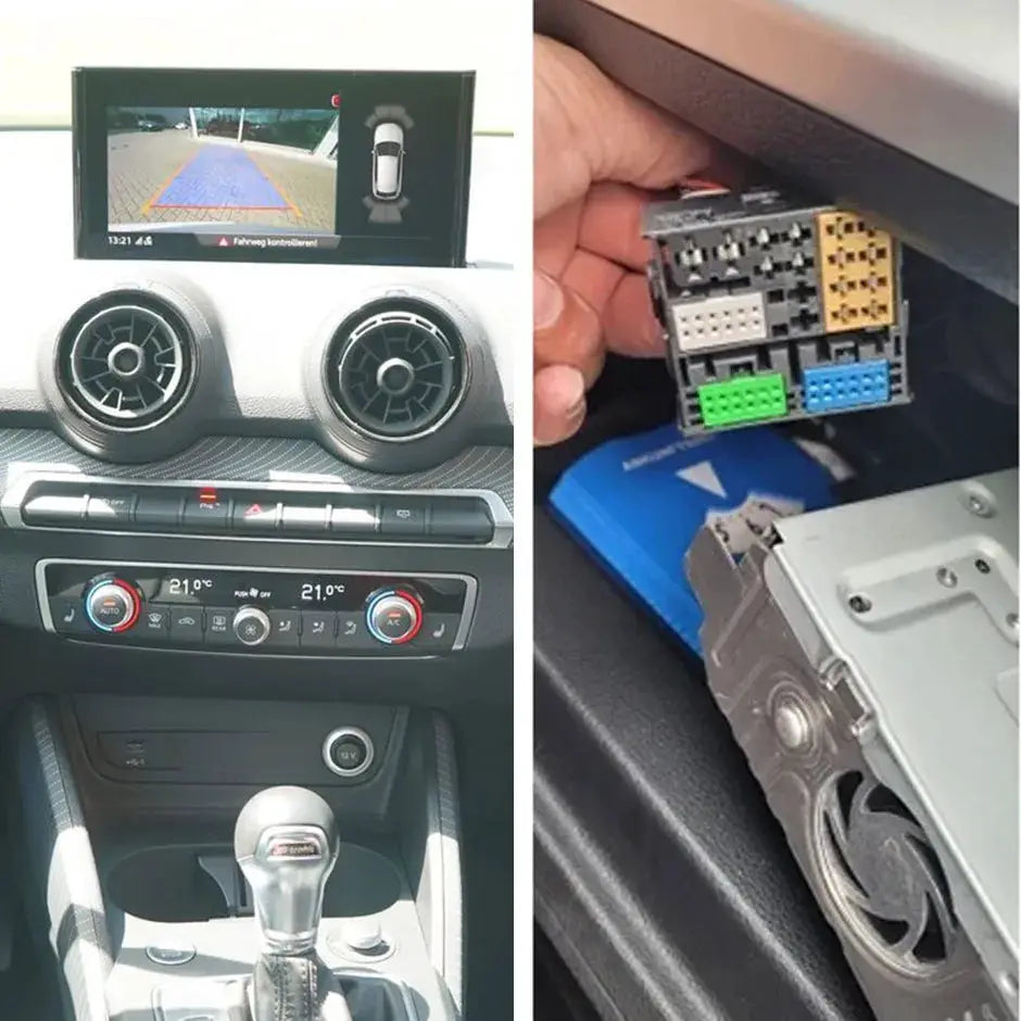 Canbus Data Dynamic Trajectory Car Reverse Backup Camera For Audi Q2 MQB MIB2 STD 2 Stereo 2017-2020, Plug and Play/ No Coding by InterCyprus Trading Ltd