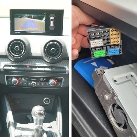 Canbus Data Dynamic Trajectory Car Reverse Backup Camera For Audi Q2 MQB MIB2 STD 2 Stereo 2017-2020, Plug and Play/ No Coding by InterCyprus Trading Ltd