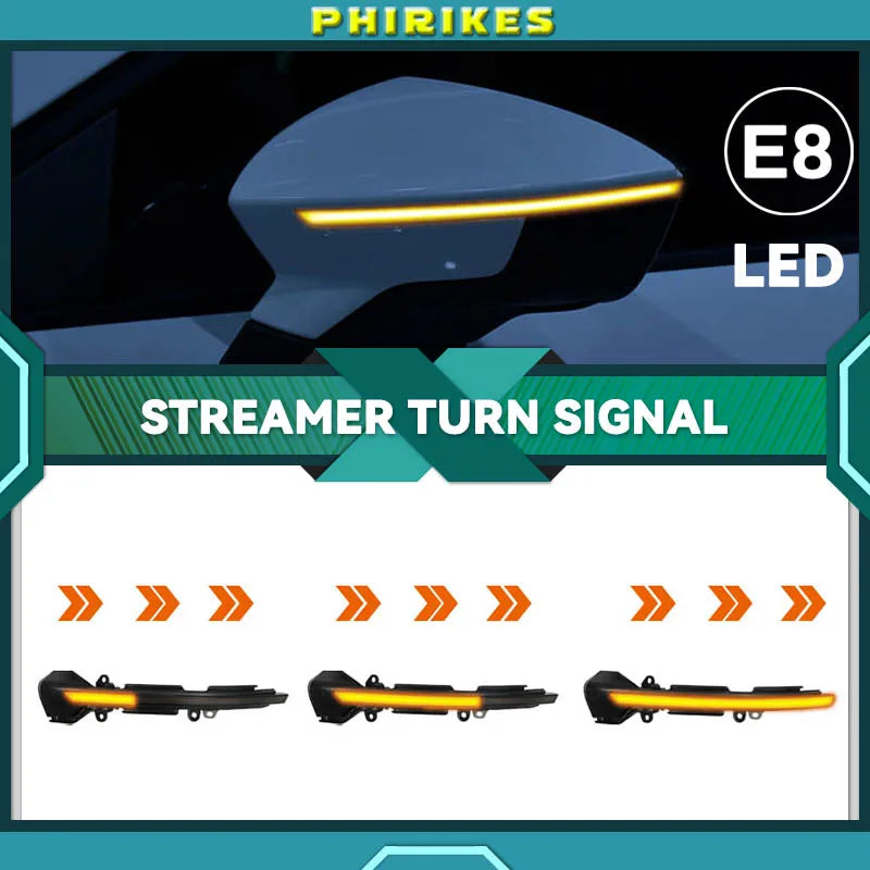 Dinaminis LED Posūkio Signalas Veidrodis For Seat Leon Ibiza Arona