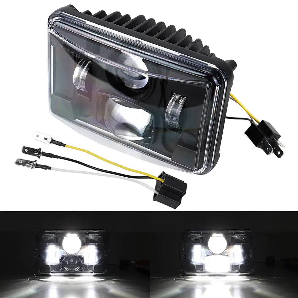 1 pcs LED Headlight Hi/Low Beam 4X6" Light for Freightliner Classic, International 9300 H4651 H4652 H4656 H4666 H6545 by InterCyprus Trading Ltd