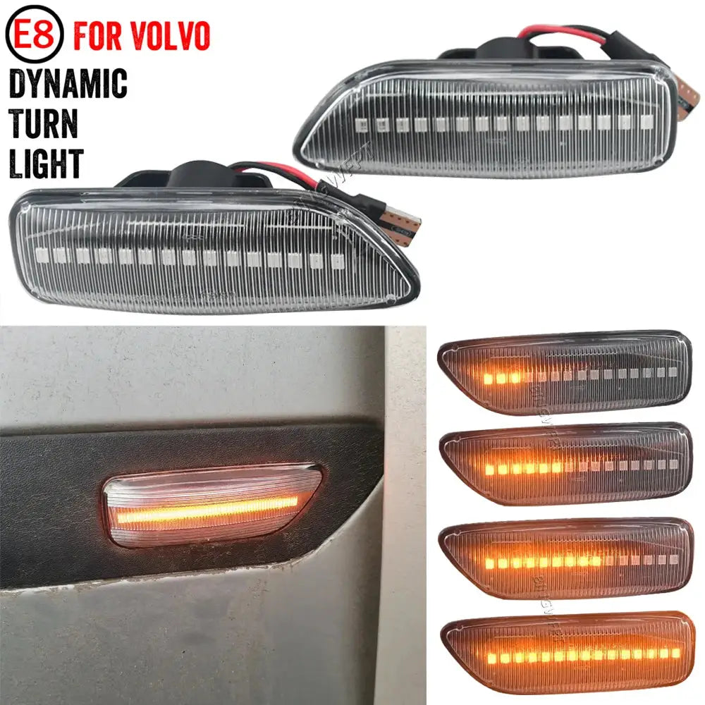 1 Set Amber LED Side Marker Blinker Turn Signal Light For Volvo XC90 S80 XC70 V70 S60 2001-2009 Dynamic Light Indicator Lamp by InterCyprus Trading Ltd