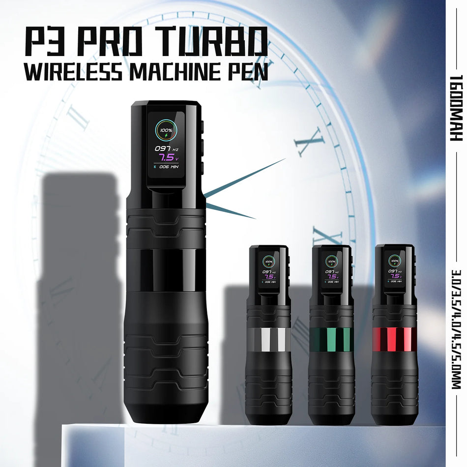 EZ P3 Pro Turbo &ndash; Wireless Battery Tattoo Pen OLED Display