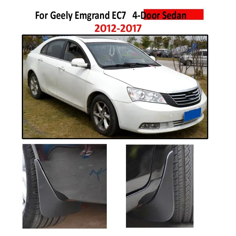 Set Car Mud Flaps For Geely Emgrand EC7 4-Dr Sedan 2012-2017 Mudflaps Splash Guards Mud Flap Mudguards Fender Front Rear Styling by InterCyprus Trading Ltd