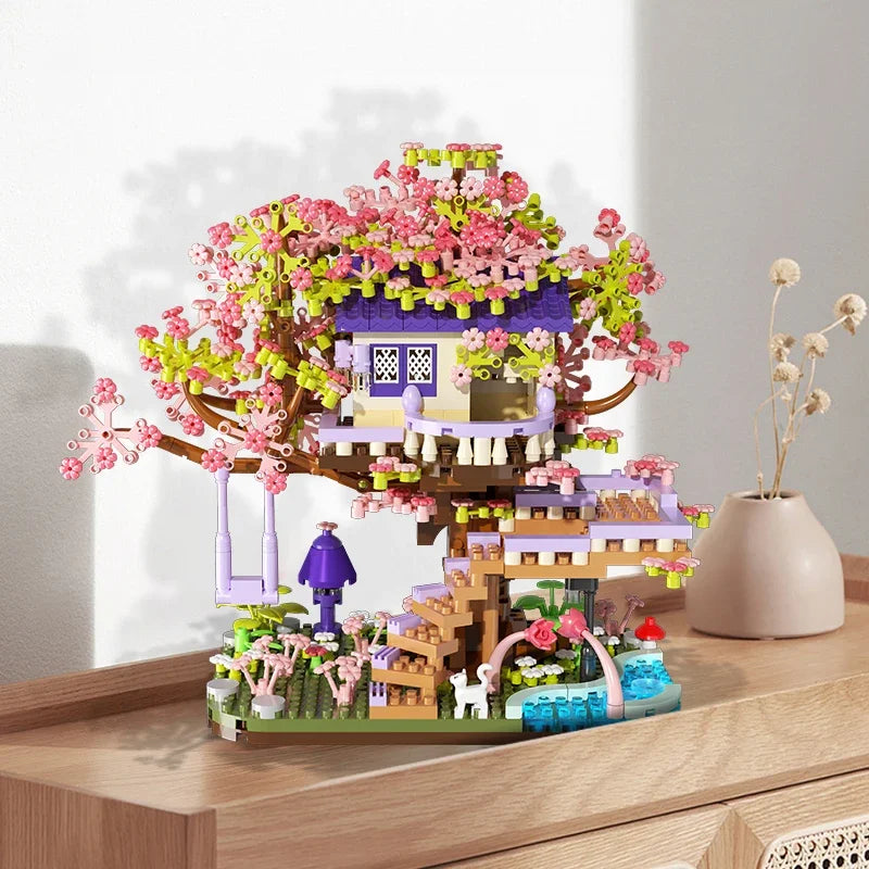 Flower Tree House Building Block &ndash; Creative DIY Assembly Fun