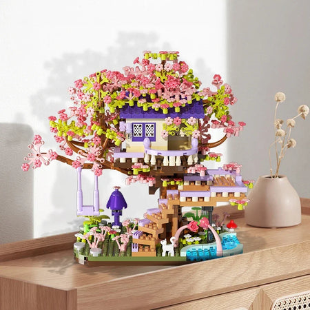 Flower Tree House Building Block &ndash; Creative DIY Assembly Fun