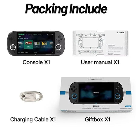 Trimui Smart Pro Retro Game Console - 4.96'' IPS Screen, Linux OS, 13,000+ Games Black / 256G(13K Games)