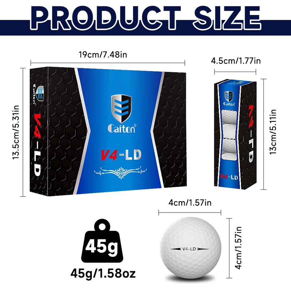 Palline da golf Caiton Pro a 4 strati Surlyn Tour Performance