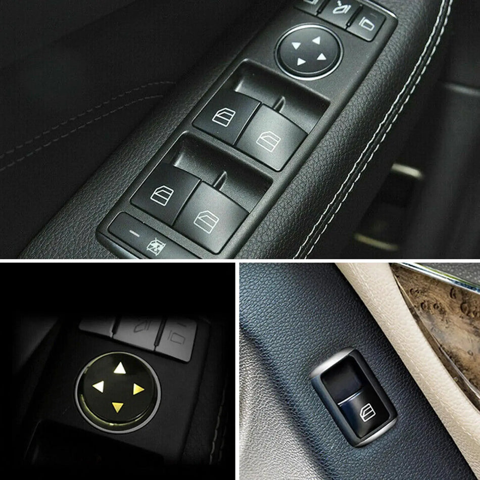 14Pcs Window Switch Button Repair Stickers for Mercedes Benz C180 C200 C230 C250 C280 C350 CLA 180 Interior Modified Car Parts by InterCyprus Trading Ltd