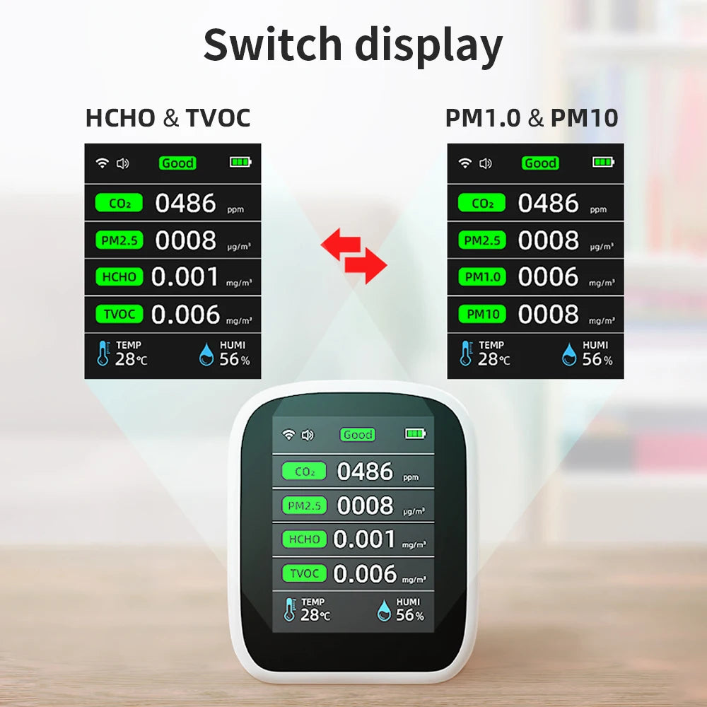 Portable WIFI Air Quality Tester &ndash; App Control PM2-5 CO2