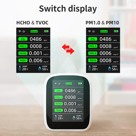 Portable WIFI Air Quality Tester &ndash; App Control PM2-5 CO2