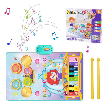 Coolplay Cartoon Musical Piano Mat &ndash; Interactive Educational Play with 6 Instrument Sounds B princess